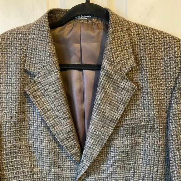 Zylos Gold George Machado Cashmere Wool Blend 3 Button Suit Blazer Mens 44R - Picture 5 of 9